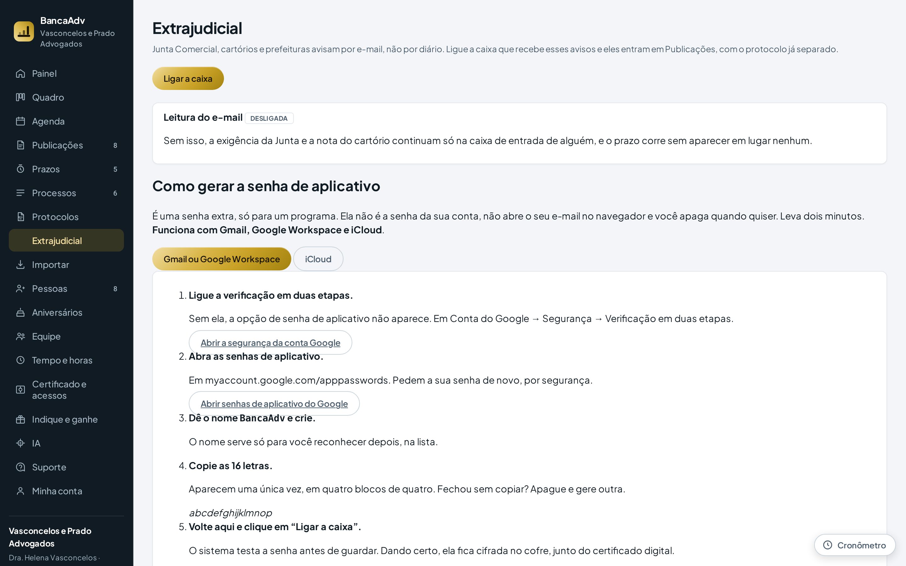 Extrajudicial no BancaAdv